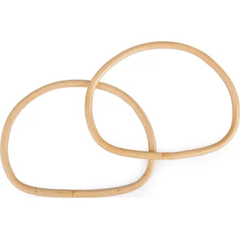 Bambusová ucha na tašky 14x17,5 cm, barva 2 bambus světlý