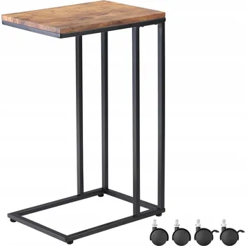 Konferenční stolek Stolek Casaria obdélníkový 40 x 30 x 65 cm černý