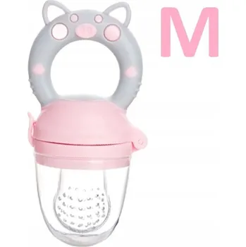 Kousátko na podávání jídla MilaBaby plastové růžové