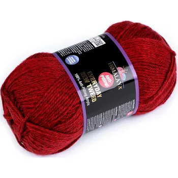 Příze Příze pletací Everyday New Tweed 100 g, barva 2 (75102) červená