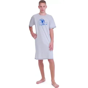 Pánská noční košile 3786/13 - pánská noční košile Ruko, XL, šedá