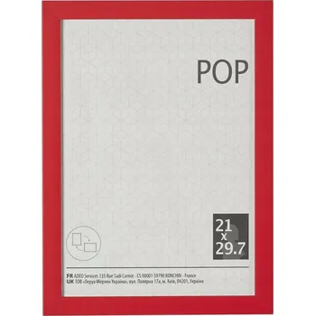 Obraz Rámeček Pop 21 x 29,7 cm červený Inspire