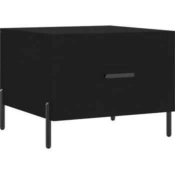 Konferenční stolek Konferenční stolek z dřevěného materiálu se zásuvkou 50x50x40 cm, černý