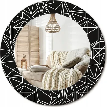 Zrcadlo Zrcadlo s potiskem do koupelny ložnice obývacího pokoje Geometrický vzor 50 cm