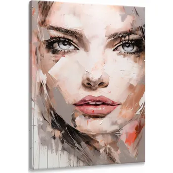 Obraz Obraz na zeď do ložnice PORTRET Ženy Pastelové barvy Glamour styl 30x40