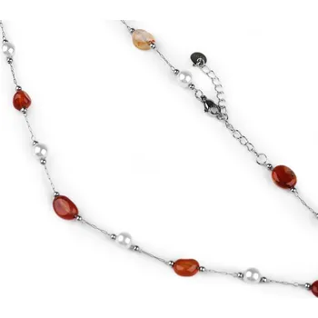 Náhrdelník Náhrdelník z nerezové oceli Varianta: 2 oranžová tmavá, Balení: 1 ks
