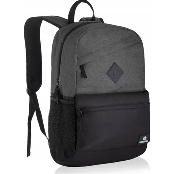 Městský batoh Školní batoh jednokomorový Betlewski černý, odstíny šedé a stříbrné 21 l