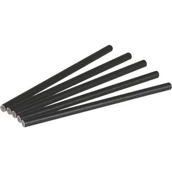 Jednorázové nádobí Pacovis Brčko papírové 8x150mm černé (250ks)