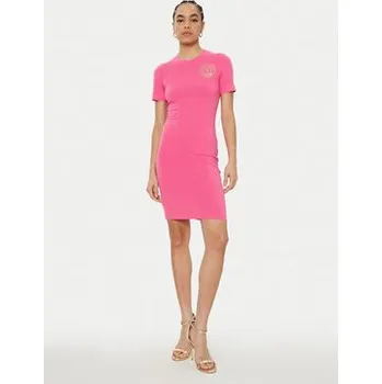 Dámské šaty Versace Jeans Couture Každodenní šaty 78HAOT00 Růžová Slim Fit M