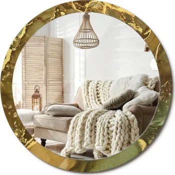 Zrcadlo Zrcadlo s potiskem do koupelny ložnice obývacího pokoje XXL 100 cm Metalické víry