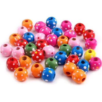 Korálek Dřevěné korálky Ø12 mm Varianta: mix, Balení: 1700 ks