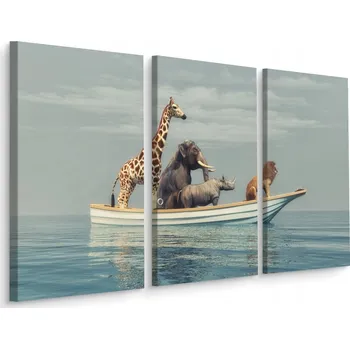Obraz Obraz Tryptyk ZVÍŘATA v Lodži Krajina 3D 60x40
