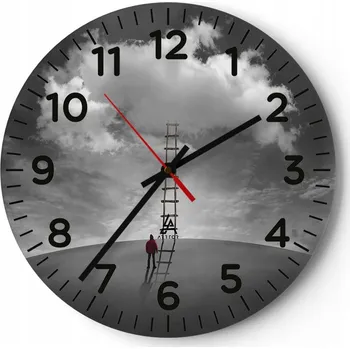 Hodiny Kuchyňské nástěnné hodiny 30x30 Abstrakce Moderní skleněné hodiny Tiché