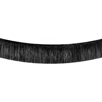Párty opona dekorativní s třásněmi černá girlanda narozeniny 30 x 300 cm