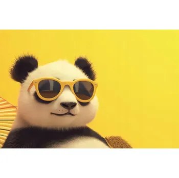 Plakát Plakát Panda v prázdninové náladě bez rámu 91,5 x 61 cm