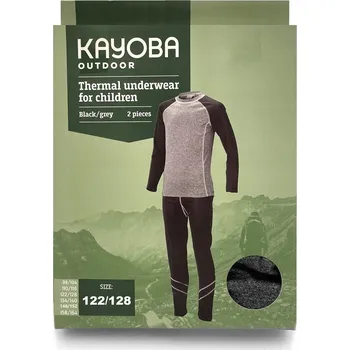 Set dětského termoprádla 122-128 KAYOBA / Dětská termoaktivní souprava (termo prádlo) pro děti