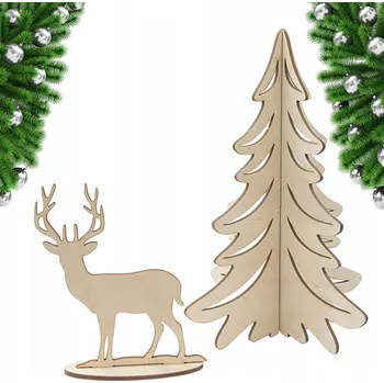 Vánoční dekorace SOB VÁNOČNÍ OZDOBY S SOBYMI 2 KS