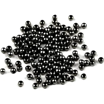Korálek Plastové voskové korálky / perly Glance Ø3 mm Varianta: 02 černá, Balení: 10 g