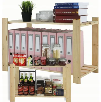 Dílenský regál Dřevěný skladový regál Wamar 50 x 80 x 38 cm, max. nosnost 40 kg na polici