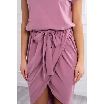 Dámské šaty Dámské módní šaty s obálkovým dolním dílem v růžové K-Fashion, UNI i519_19515-U