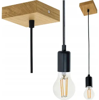 Závěsné stropní LED svítidlo E27 0-100 cm Dubové Přisazené Závěsné do obýváku Loft