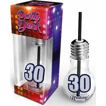 Sklenice DÁREK ZE SKLENĚNÉ SKLENICE NA NÁPOJE K 30. NAROZENINÁM