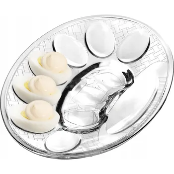 Talíř TALÍŘ TALÍŘEK NA VEJCE PODNOS SKLENĚNÝ