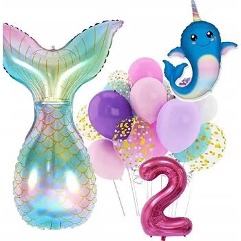 Balónek BALÓNKY sada na 2. narozeniny - MOŘSKÁ PANNA