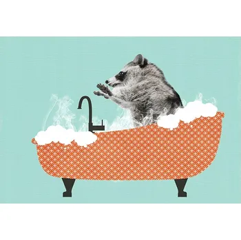 Obraz PLAKÁT BEZ RÁMU do Koupelny WC Toalety MÝVAL V LÁZNI VANA P2578_30x40