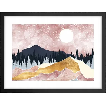 Obraz Obraz plakát v černém rámu do obýváku 40x30 grafika foto plakáty na zeď