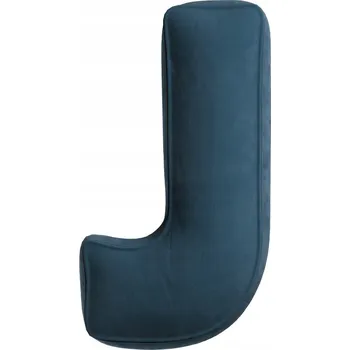 Polštář Polštář velurový s písmenem J, 40 cm, VELKÁ světle modrá