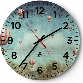 Hodiny Kuchyňské nástěnné hodiny 30x30 Abstrakce Moderní skleněné hodiny Tiché