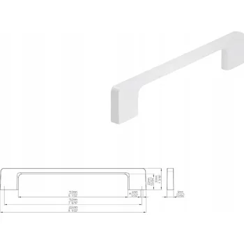 Nábytkové kování Nábytková úchytka SIRO 2027-204PB1 bílá