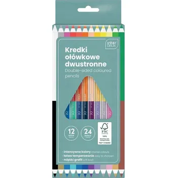 Kresba Pastelky Oboustranné 24 barev Interdruk