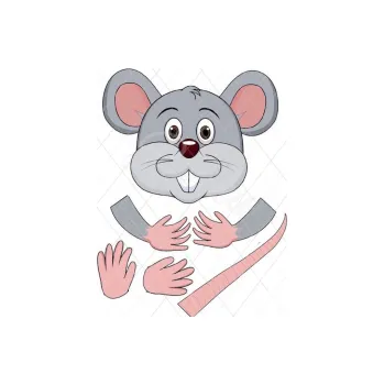 Jedlá dekorace na dort MYŠÁK, VARIANTA Jedlý papír 307