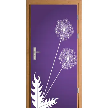 Fototapeta Samolepka na dveře: mléčně bílá na fialovém pozadí