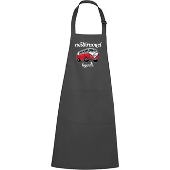 Kuchyňská zástěra DOBRÝ TRIKO Zástěra s potiskem Nestárnoucí legenda Barva: Antracitová
