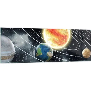 Obraz Obraz na skle do obýváku ložnice 90x30 kosmos foto obrazy na zeď sklo