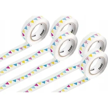 Lepicí páska Dekorační páska tesa washi 10 m x 15 mm x 5 kusů