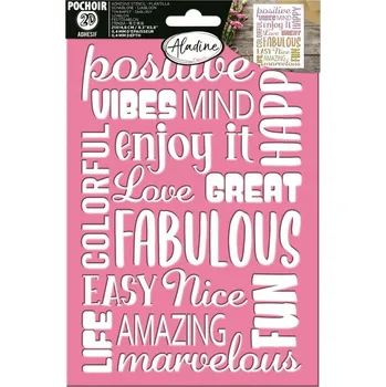 3D Aladine samolepicí šablona písma