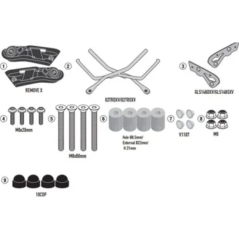 Zavazadlo na motocykl Kawasaki Z 650 RS 22-25 boční nosiče brašen TR4131