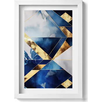 Obraz Obraz v bílém rámu, dekorace na zeď - Geometrická kompozice 20x30 cm