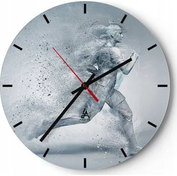 Hodiny Nástěnné hodiny do kuchyně 30x30 Abstrakce Skleněné hodiny do obýváku Tiché