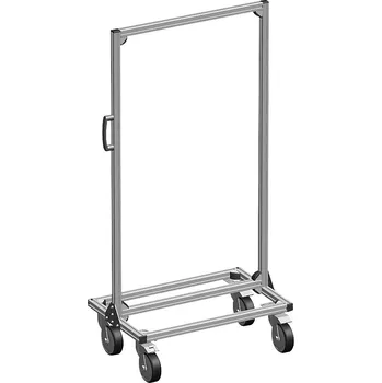 Hliníkový pojízdný regál pro přepravky s viditelným obsahem - kaiserkraft