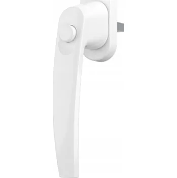 Okenní klika Okenní klika Medos bílá hliníková zaoblená s tlačítkem 35 mm