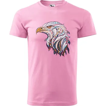 Pánské tričko DOBRÝ TRIKO Pánské tričko s potiskem Hlava orla Velikost: S, Barva: Růžová