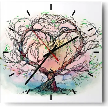 Hodiny Velké nástěnné hodiny 40x40 Abstrakce Skleněné tiché hodiny