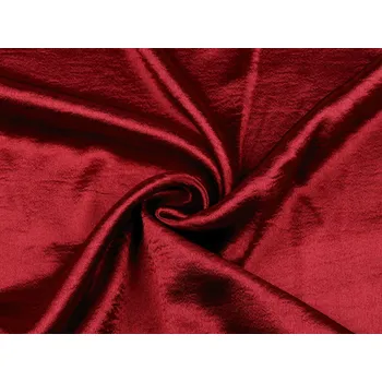 Satén s mačkaným efektem Varianta: 7 bordó sv., Balení: 1 m