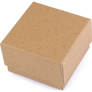 Dárková krabička Krabička na šperky 7x7 cm Varianta: hnědá přírodní, Balení: 1 ks