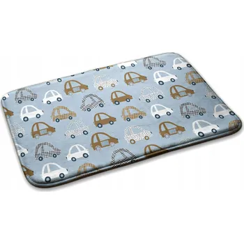 Koberec Dětský protiskluzový koberec s potiskem potiskem Auta na vzoru
